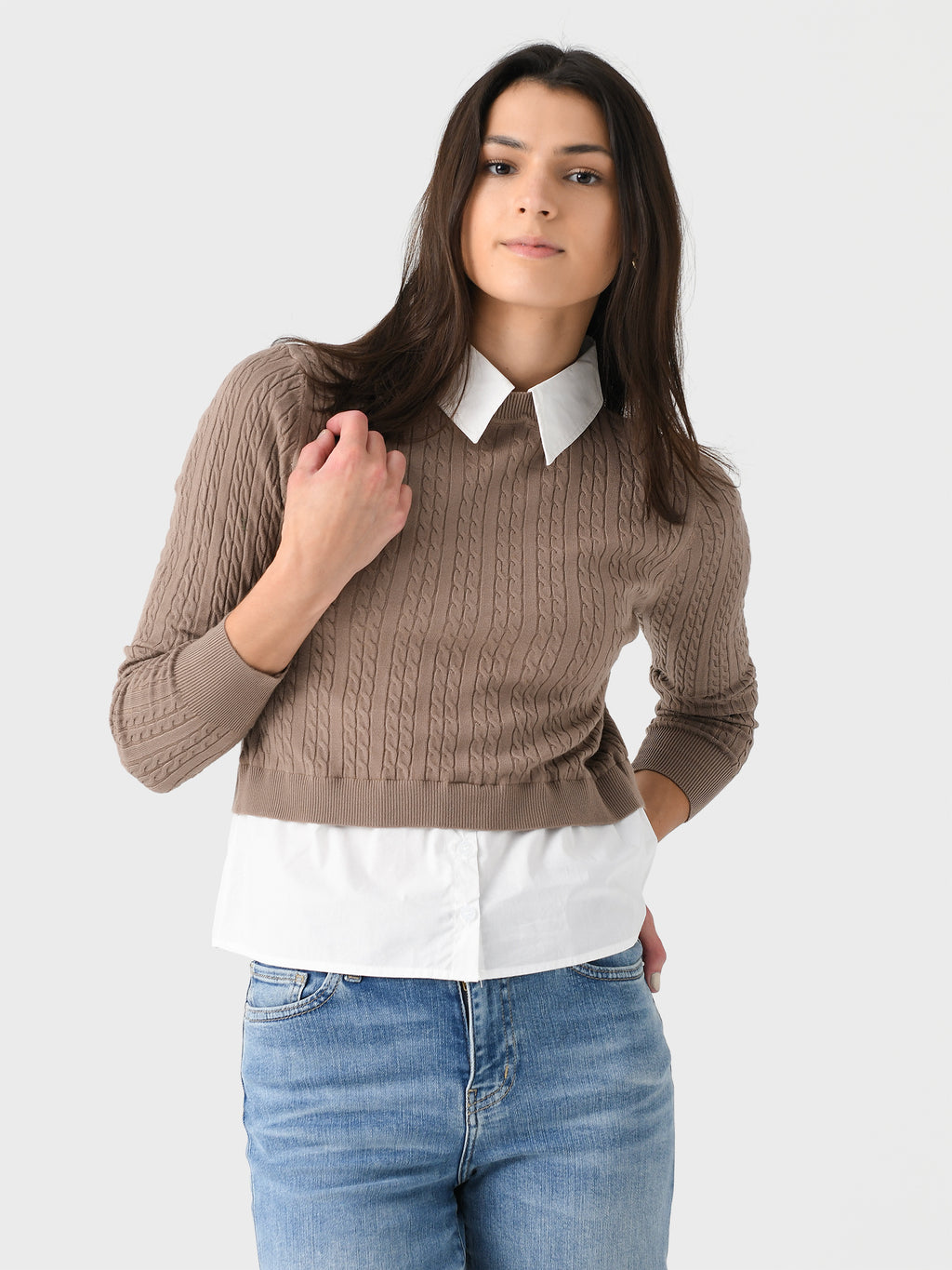Deluc Women's Amsonia 2 in 1 Shirt Jumper - Saint Bernard