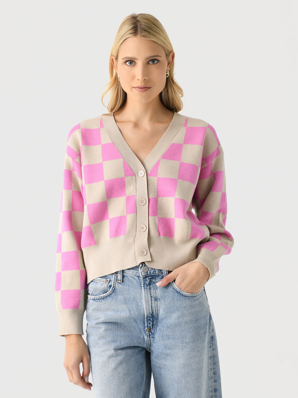 Deluc Women's Echinacea Colorblock Cardigan - Saint Bernard