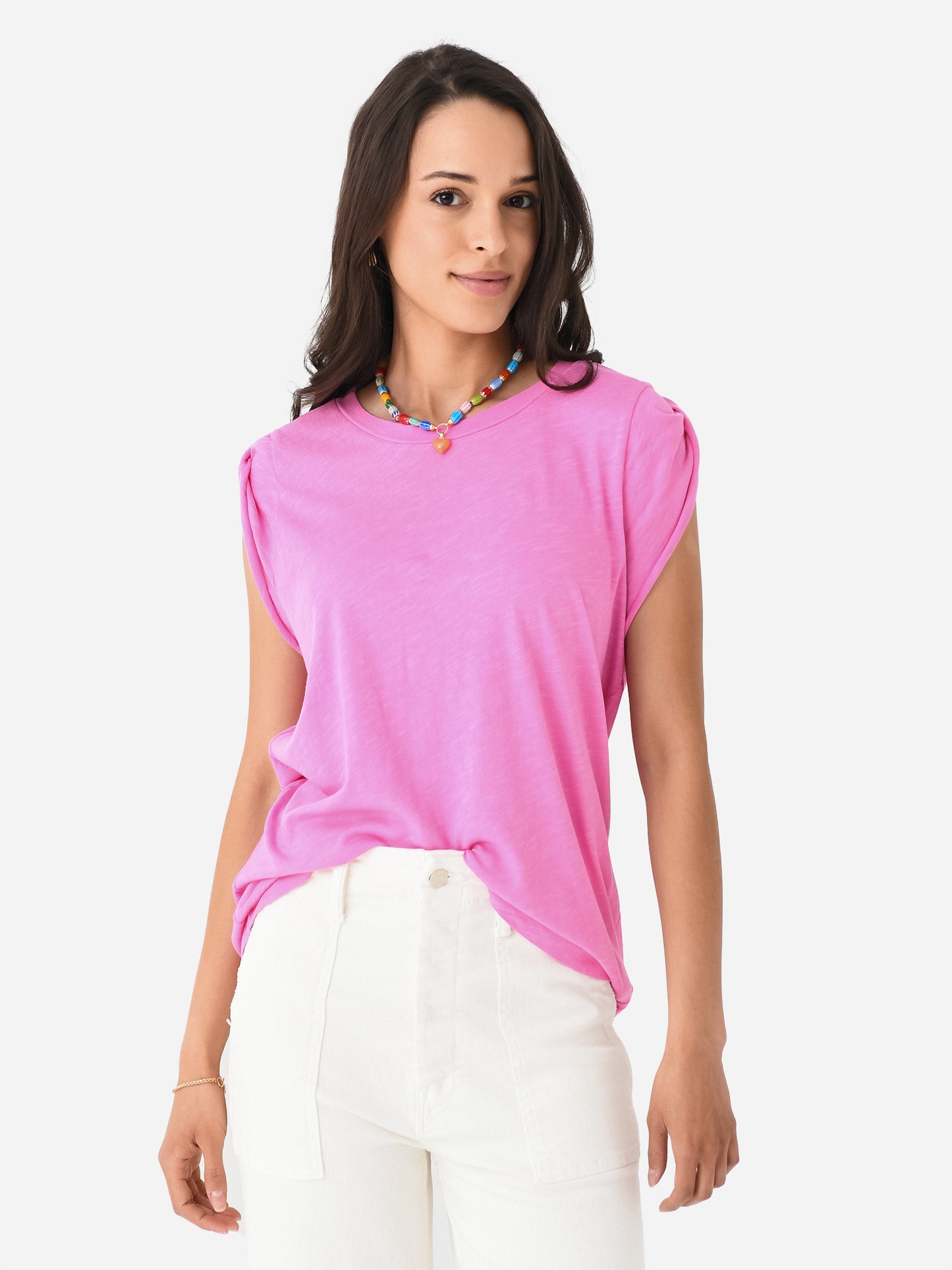 Citizens Of Humanity Women's Kelsey Roll Sleeve Tee - Saint Bernard