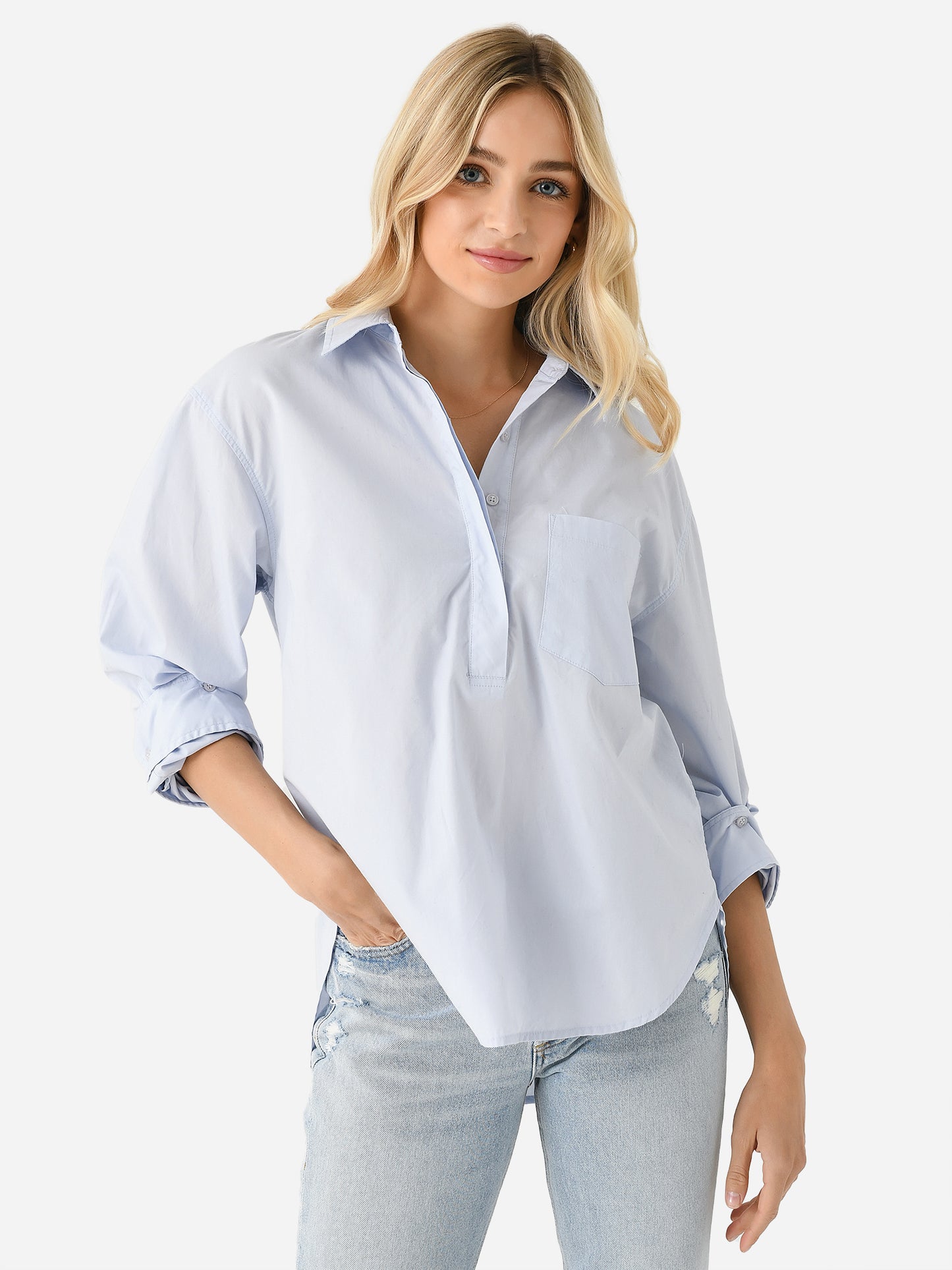 Citizens Of Humanity Women's Aave Oversized Cuff Shirt - Saint Bernard