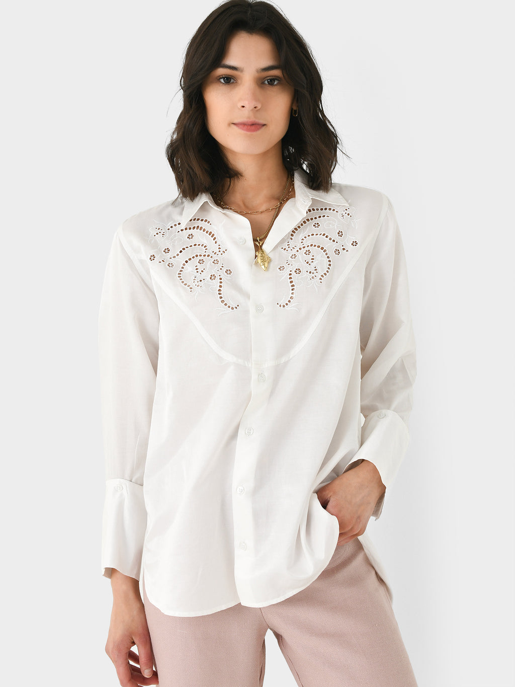 Citizens Of Humanity Women's Dree Embroidered Shirt - Saint Bernard