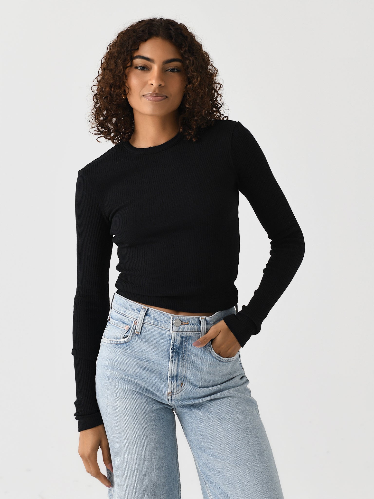 Citizens Of Humanity Women's Cropped Faena Crewneck Tee - Saint Bernard
