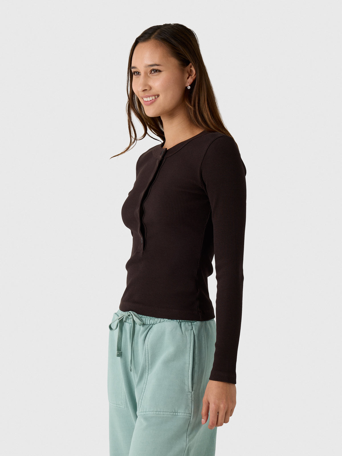 Citizens Of Humanity Women's Varra Henley Top - Saint Bernard