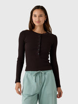 Citizens Of Humanity Women's Varra Henley Top - Saint Bernard