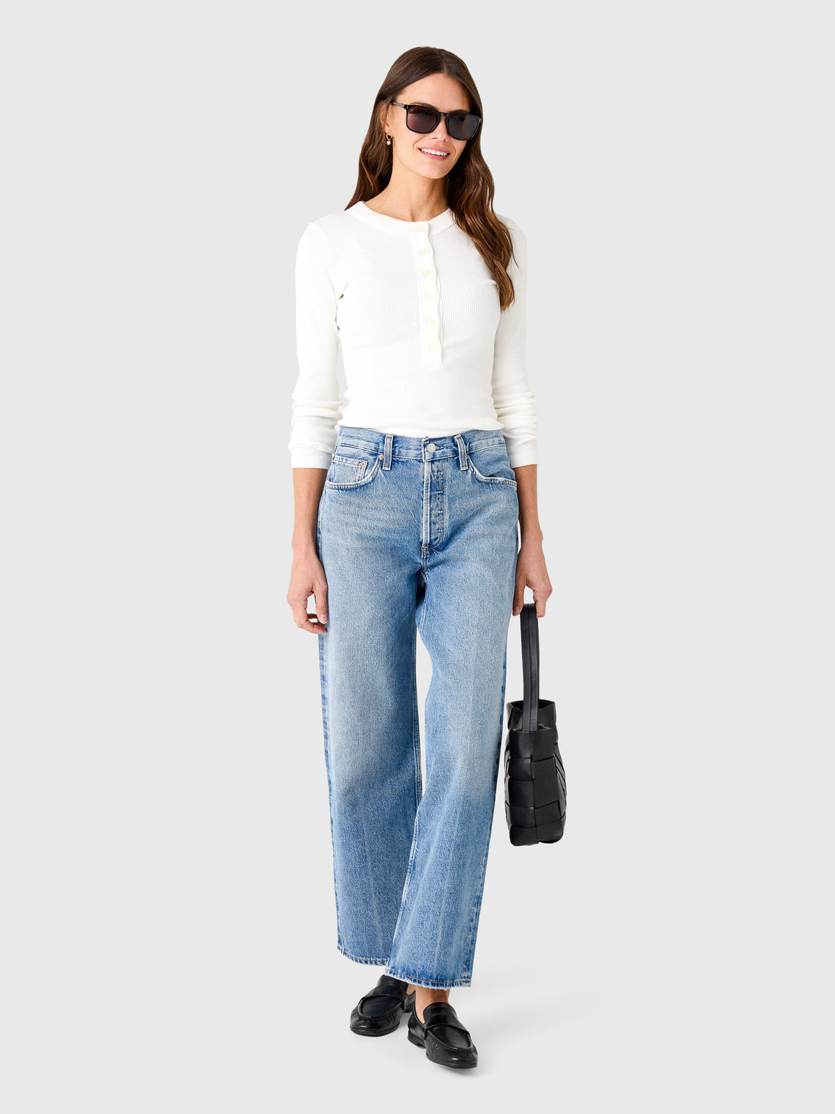 Citizens Of Humanity Women's Varra Henley Top - Saint Bernard