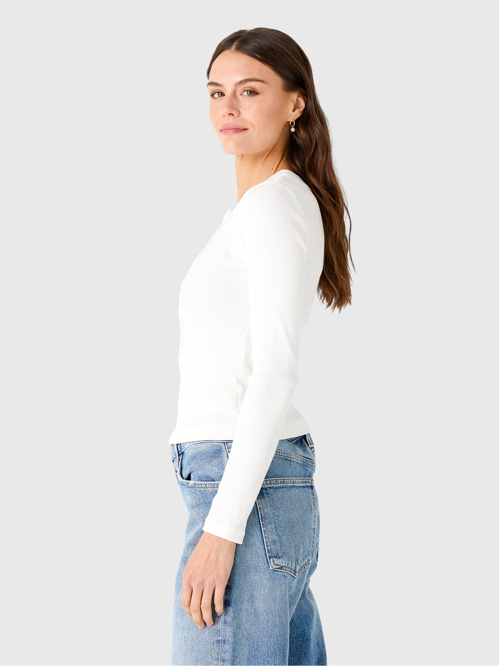 Citizens Of Humanity Women's Varra Henley Top - Saint Bernard
