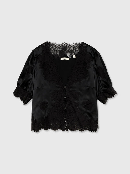 DÔEN Women's Idella Silk Satin Top