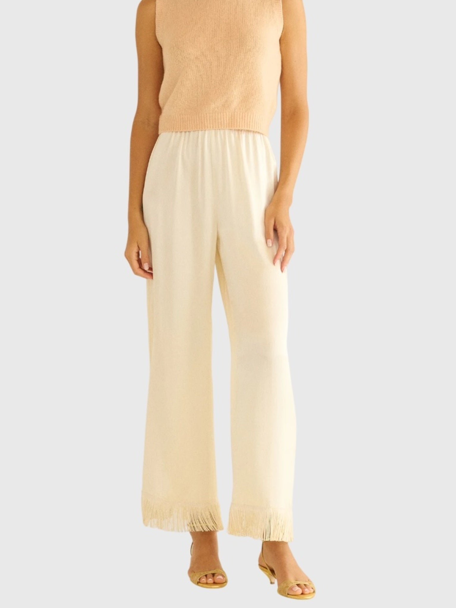 DÔEN Women's Lavon Fringe Pant - Saint Bernard