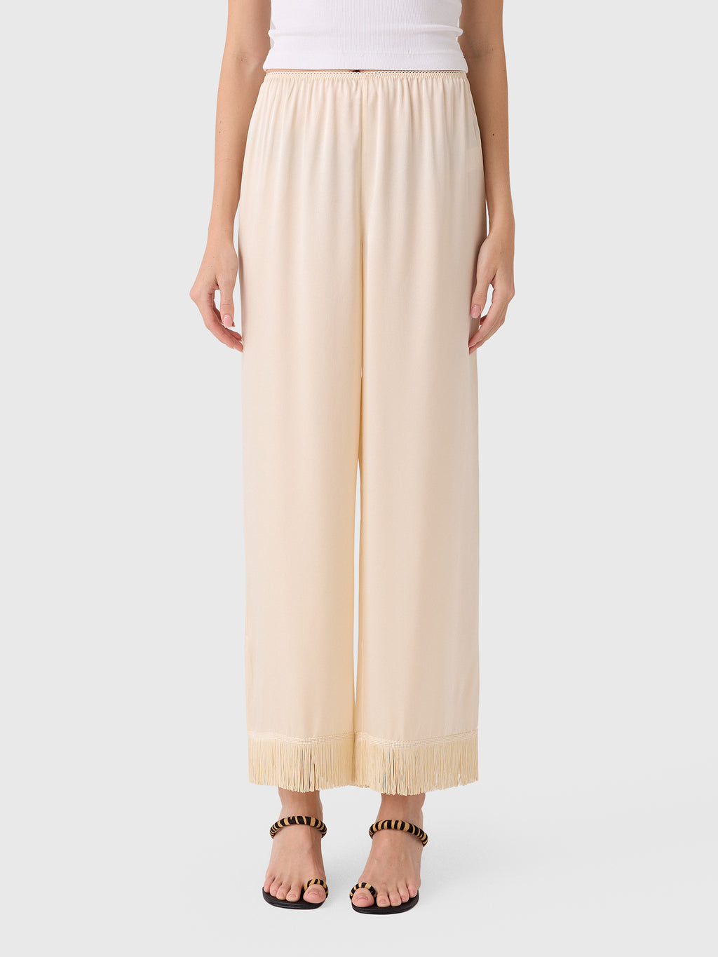 DÔEN Women's Lavon Fringe Pant - Saint Bernard