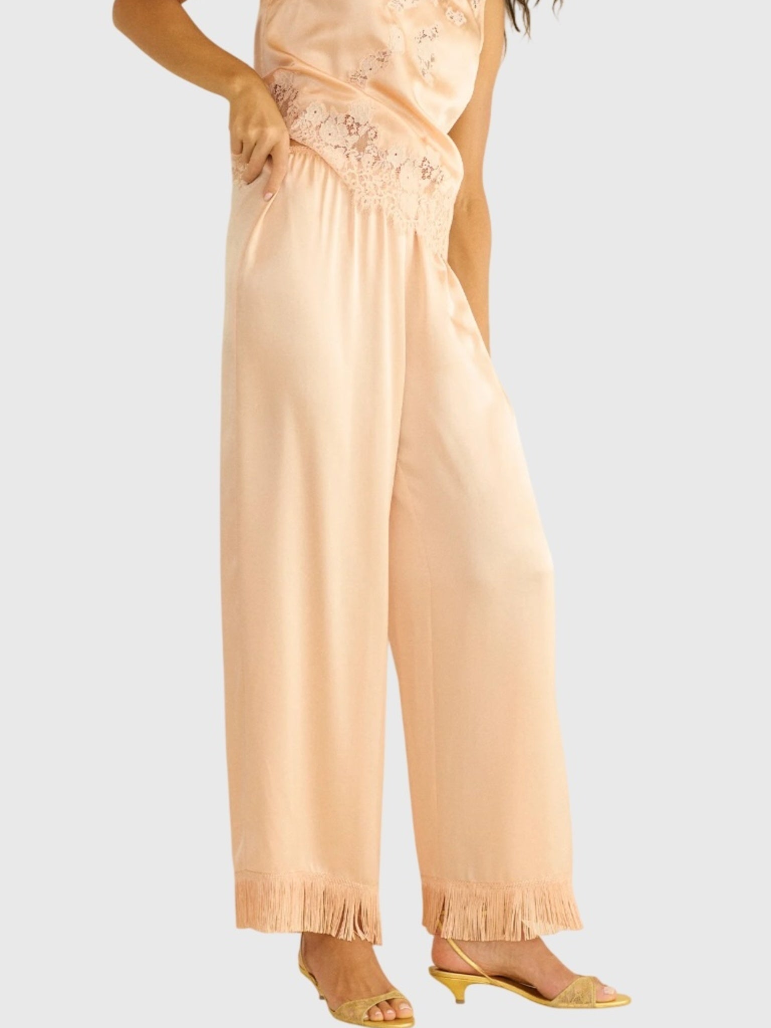DÔEN Women's Lavon Fringe Pant - Saint Bernard