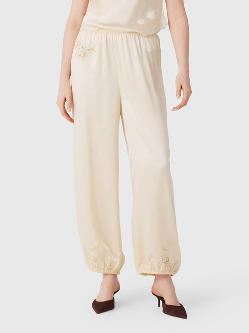 DÔEN Women's Yaria Silk Satin Pant - Saint Bernard