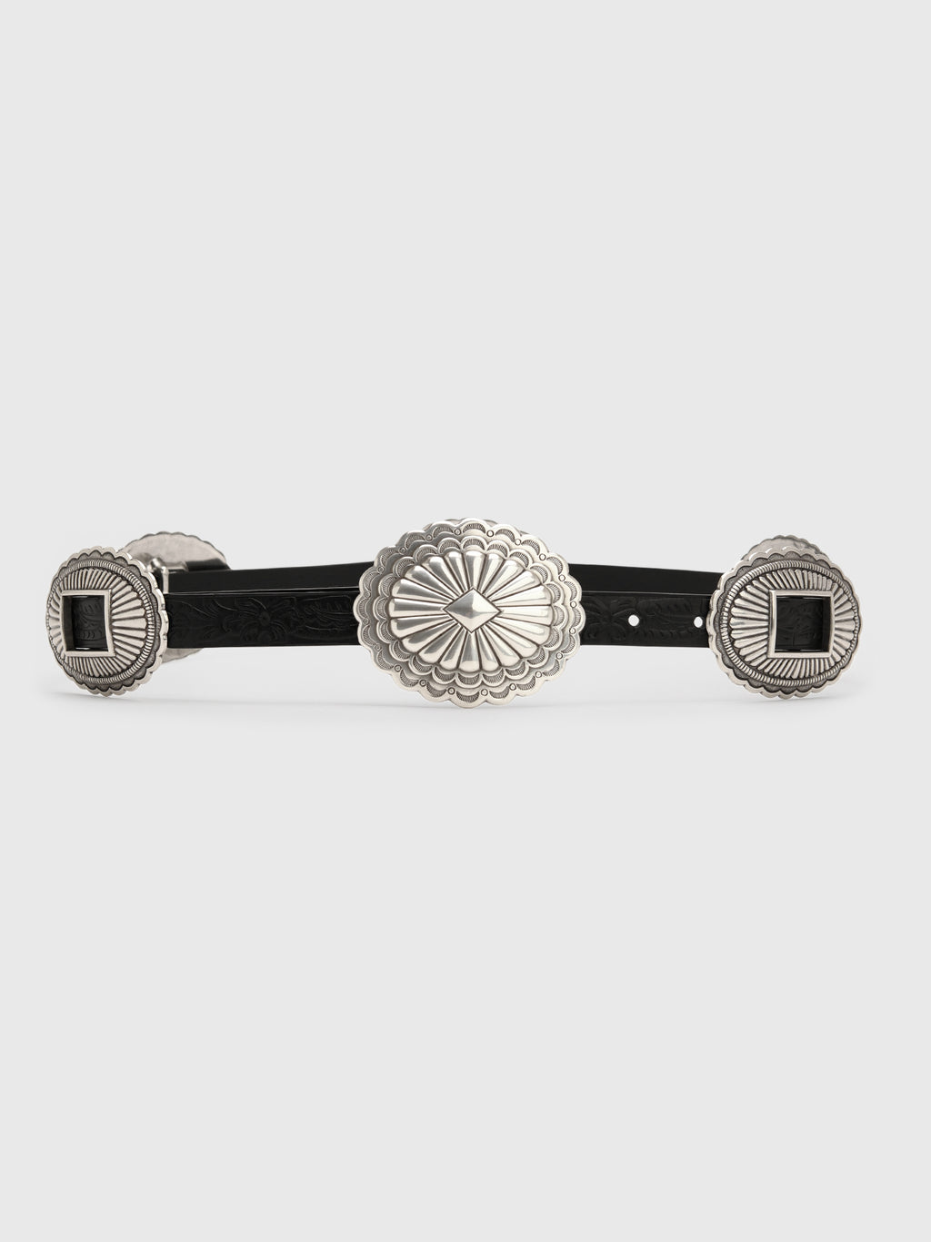The Great X Stetson Women's The Tooled Leather Concho Belt - Saint Bernard