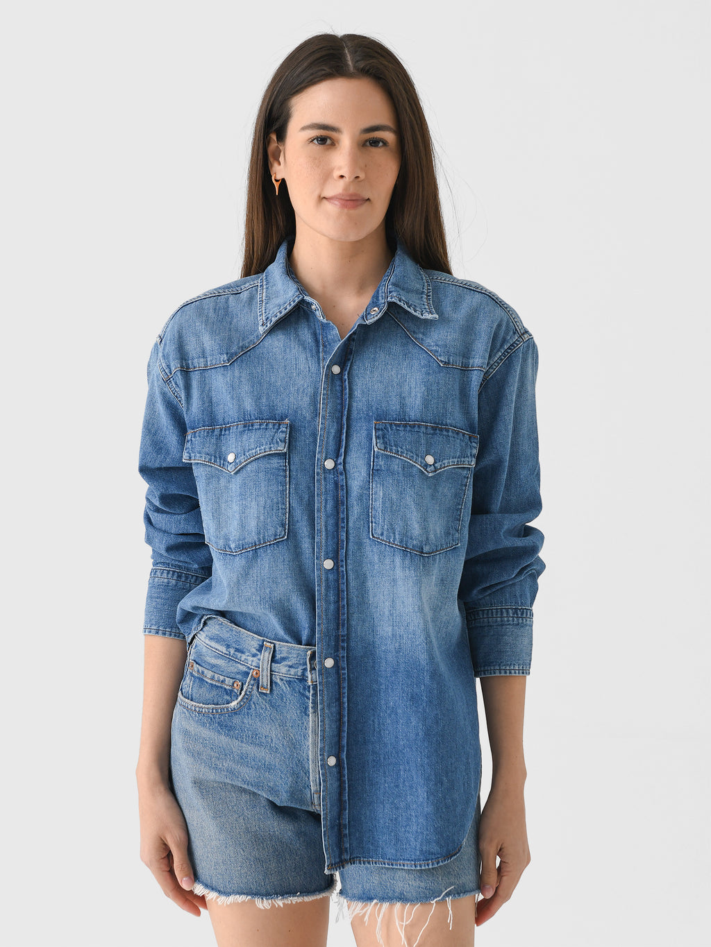 Citizens Of Humanity Women's Kayla Western Shirt - Saint Bernard