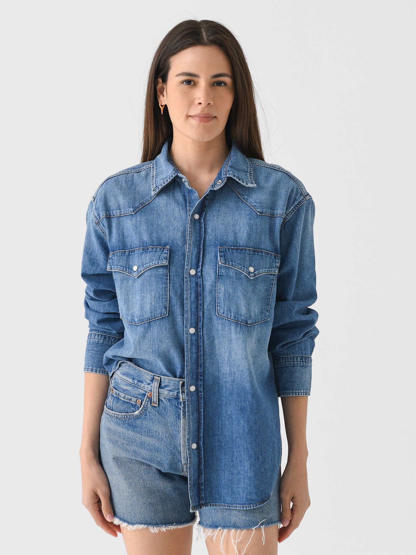 Citizens Of Humanity Women's Kayla Western Shirt - Saint Bernard