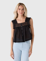 Citizens Of Humanity Women's Mia Embroidered Top - Saint Bernard
