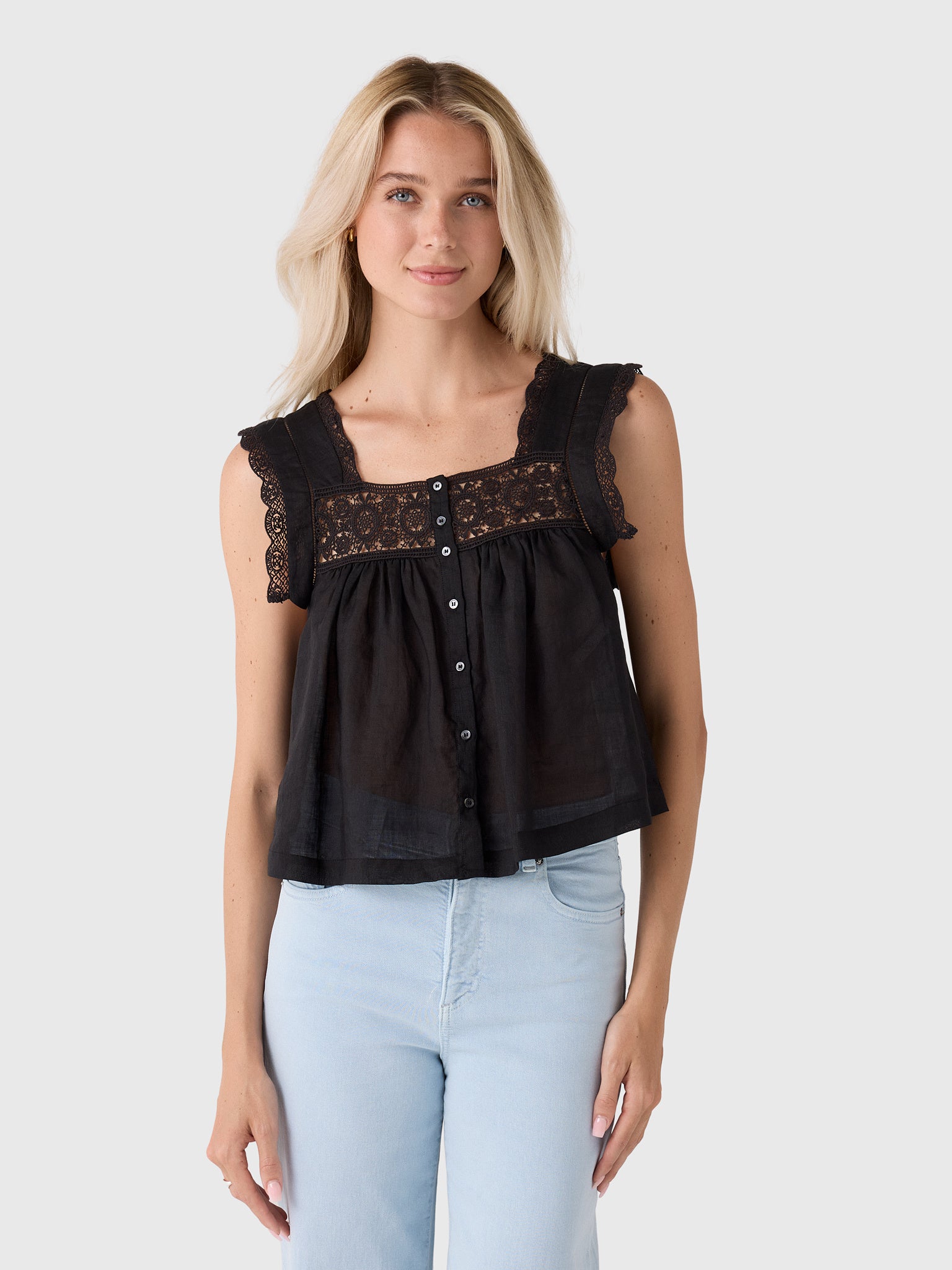 Citizens Of Humanity Women's Mia Embroidered Top - Saint Bernard
