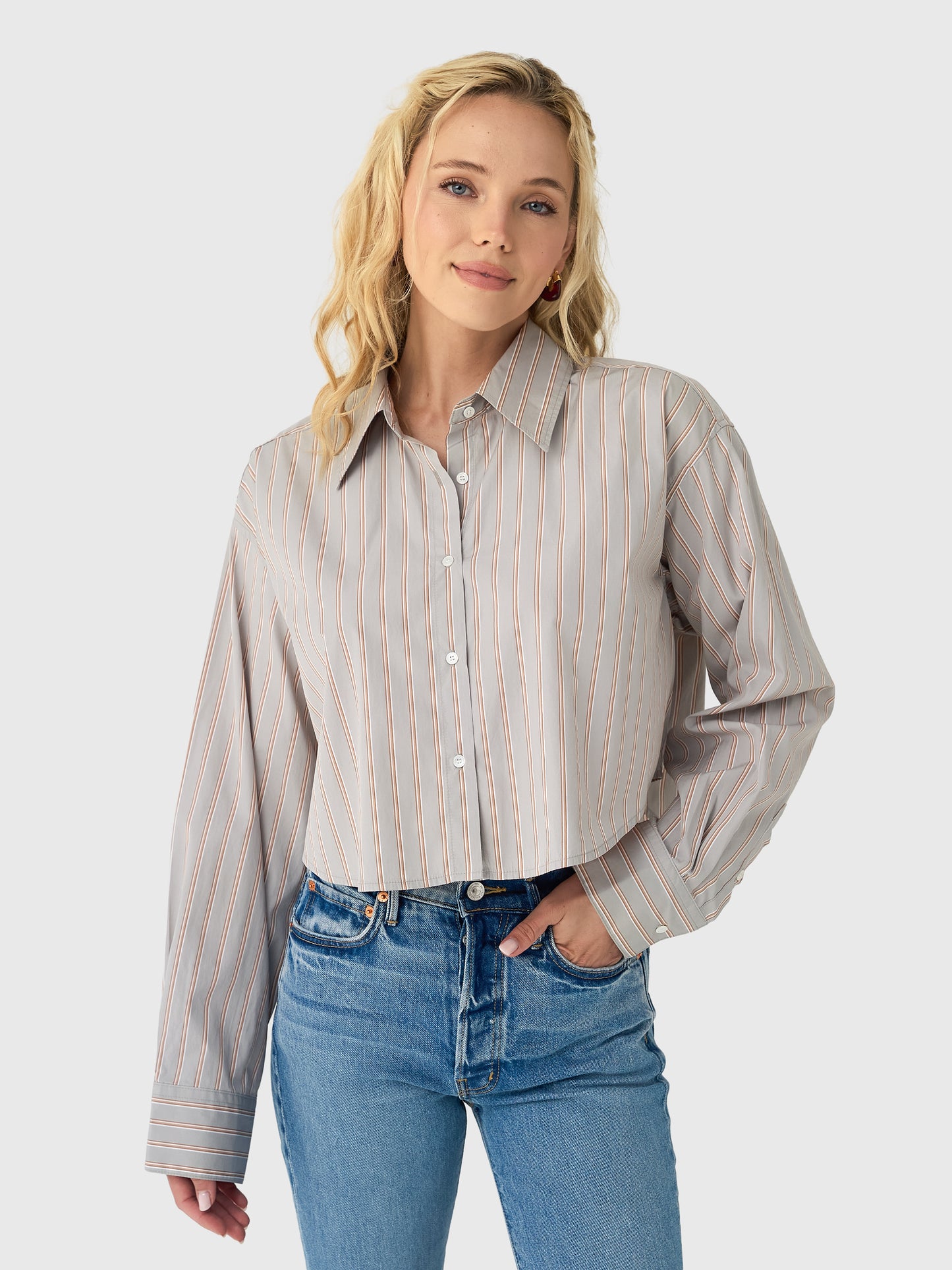 Citizens Of Humanity Women's Ana Cropped Shirt - Saint Bernard