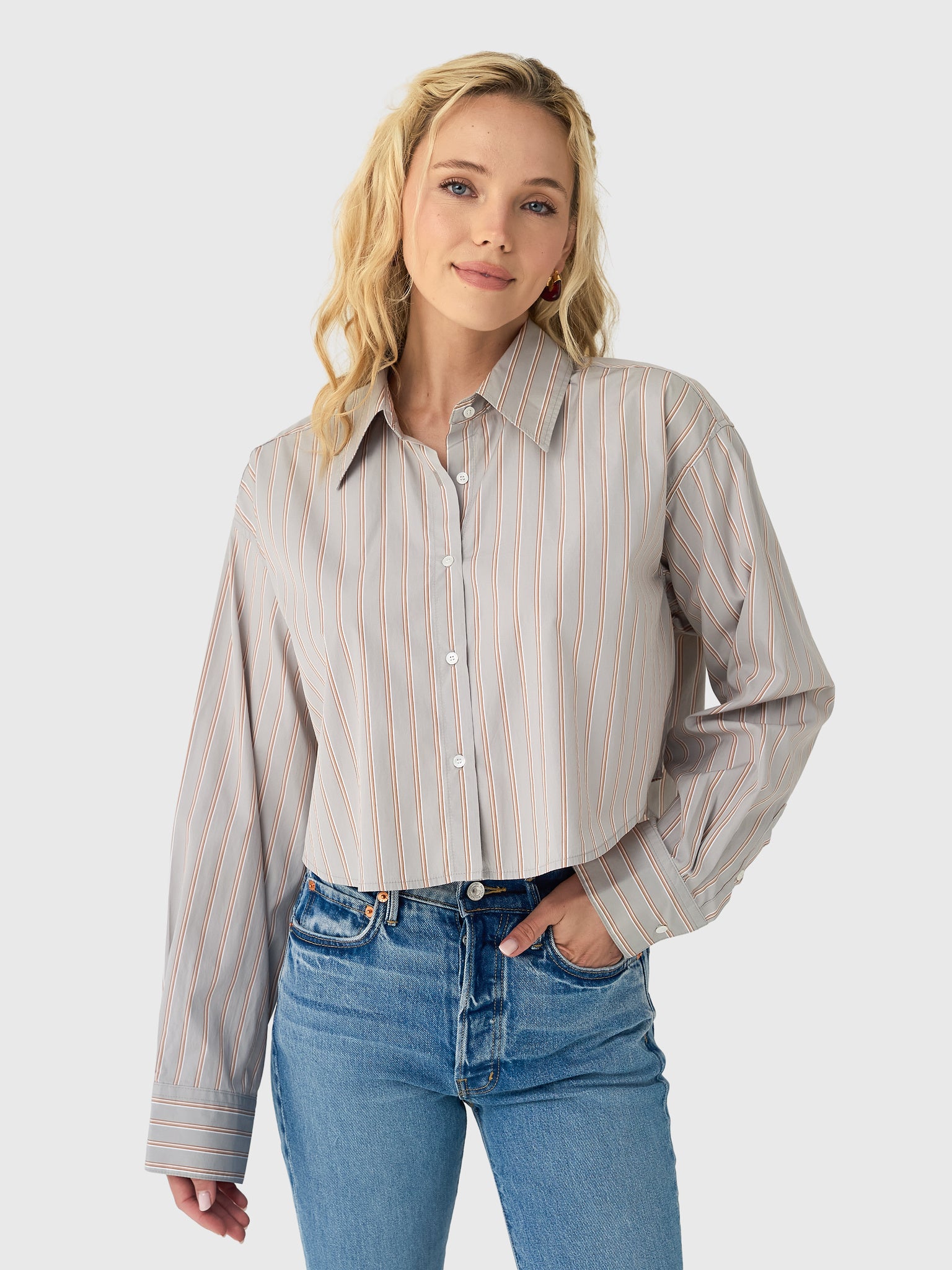 Citizens Of Humanity Women's Ana Cropped Shirt - Saint Bernard