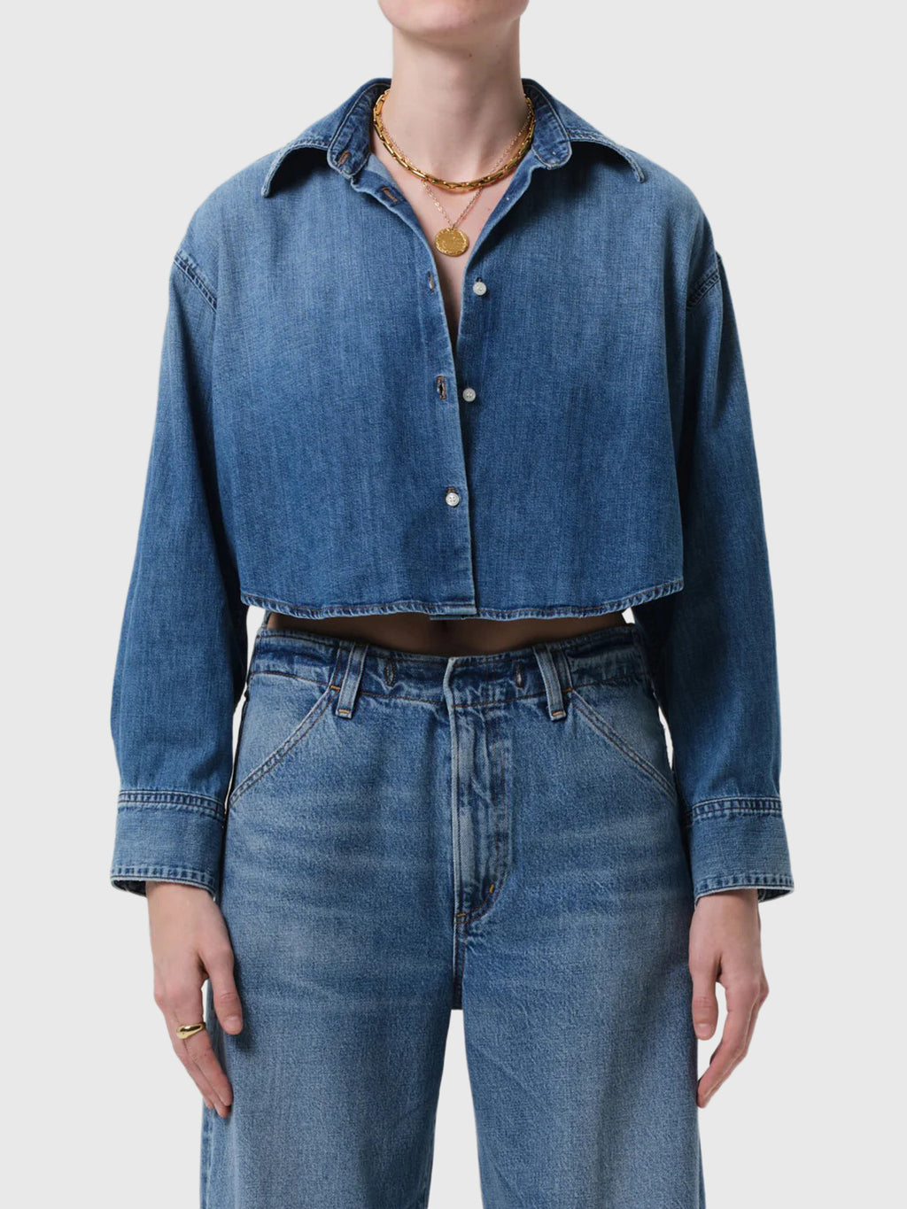 Citizens Of Humanity Women's Ana Cropped Shirt - Saint Bernard