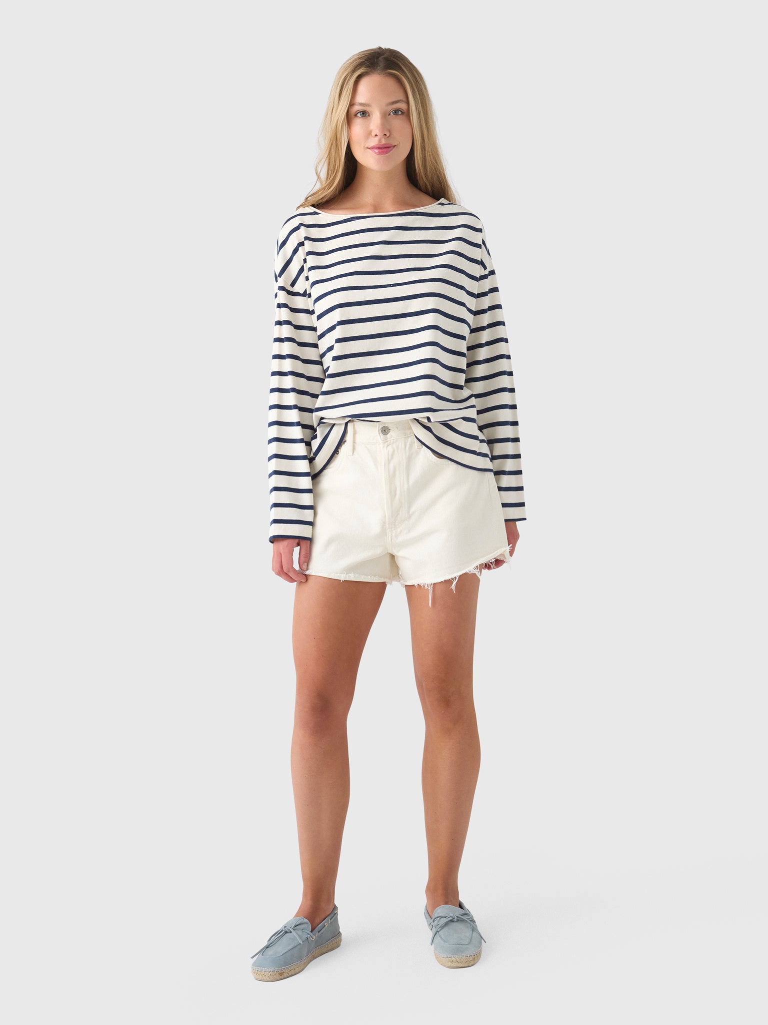 Citizens Of Humanity Women's Boat Neck Long Sleeve Tee - Saint Bernard
