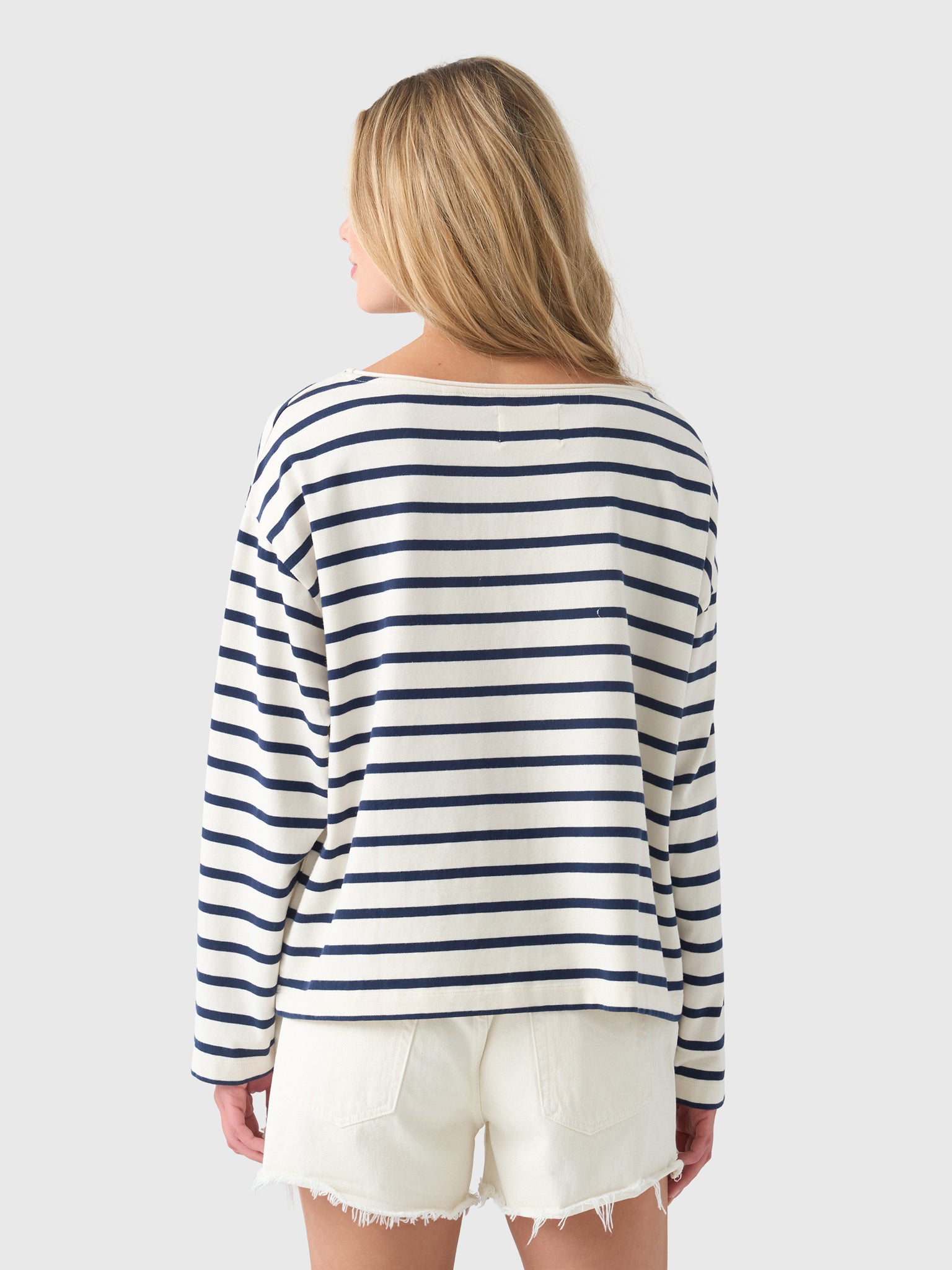 Citizens Of Humanity Women's Boat Neck Long Sleeve Tee - Saint Bernard