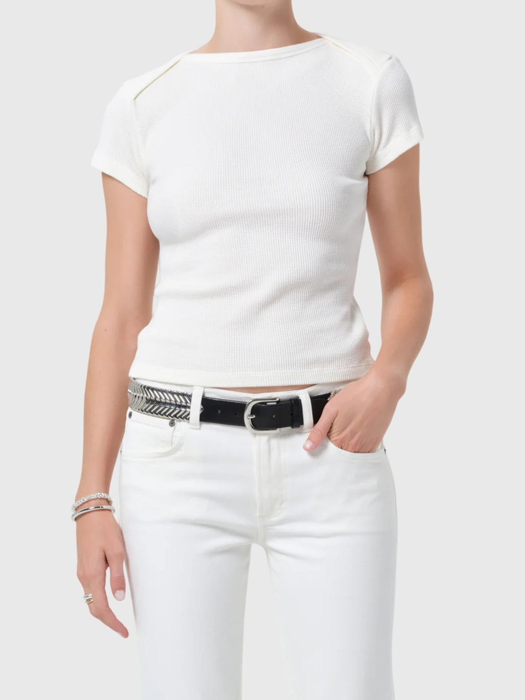 Citizens Of Humanity Women's Baby Waffle Tee - Saint Bernard