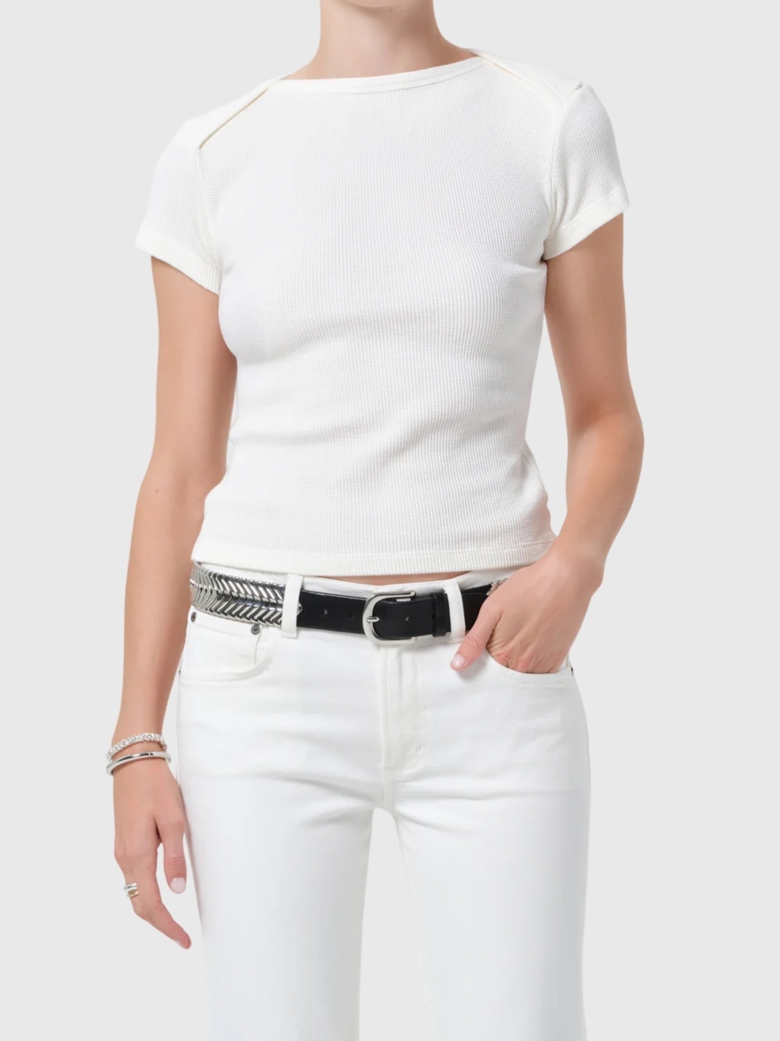 Citizens Of Humanity Women's Baby Waffle Tee - Saint Bernard
