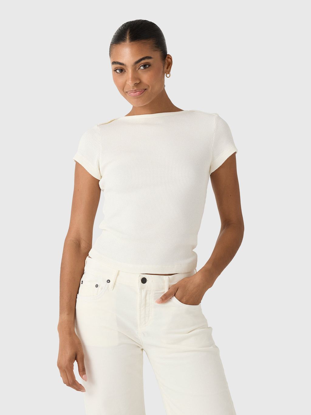 Citizens Of Humanity Women's Baby Waffle Tee - Saint Bernard