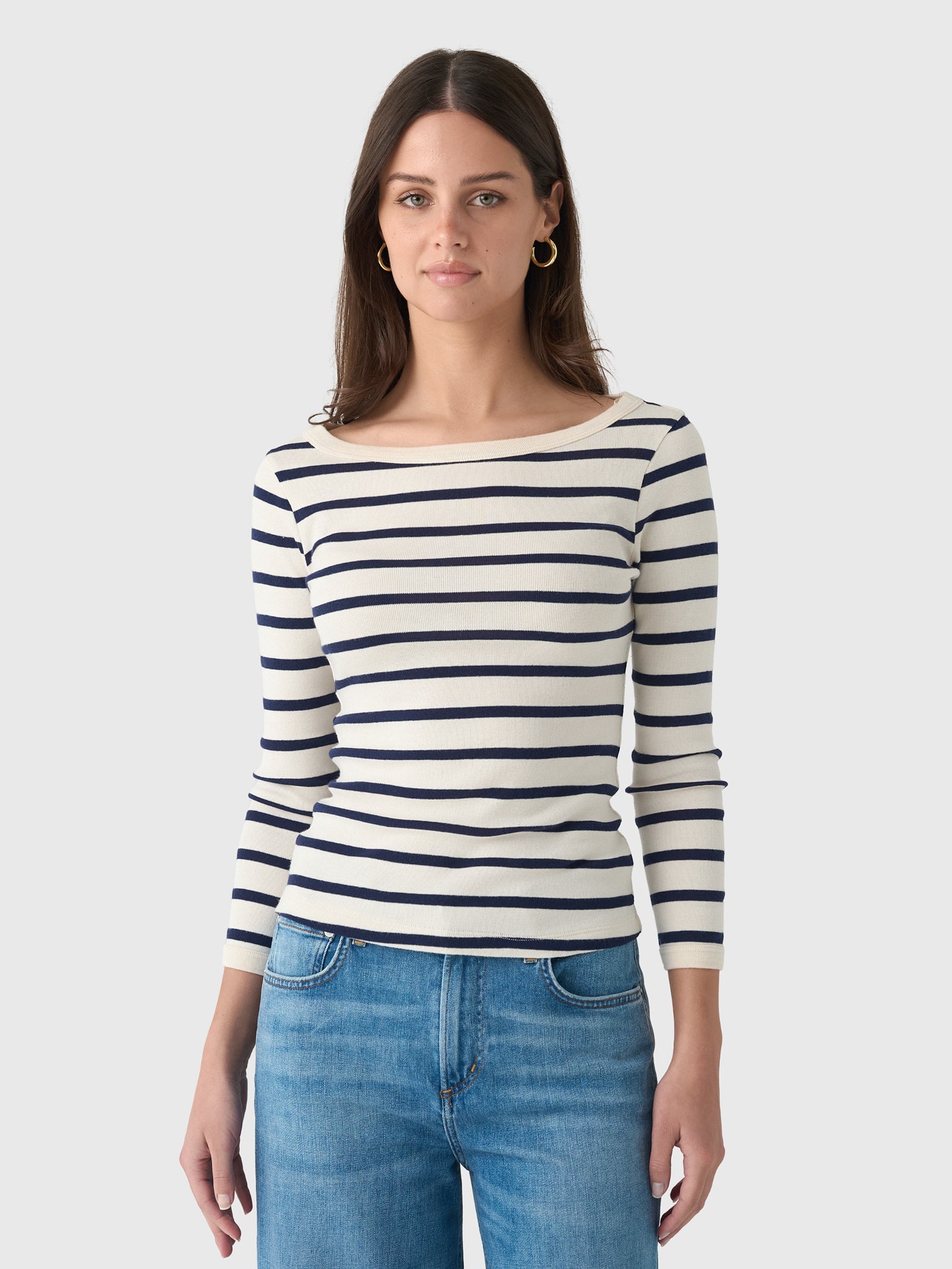 Citizens Of Humanity Women's Boat Neck Slim Tee - Saint Bernard
