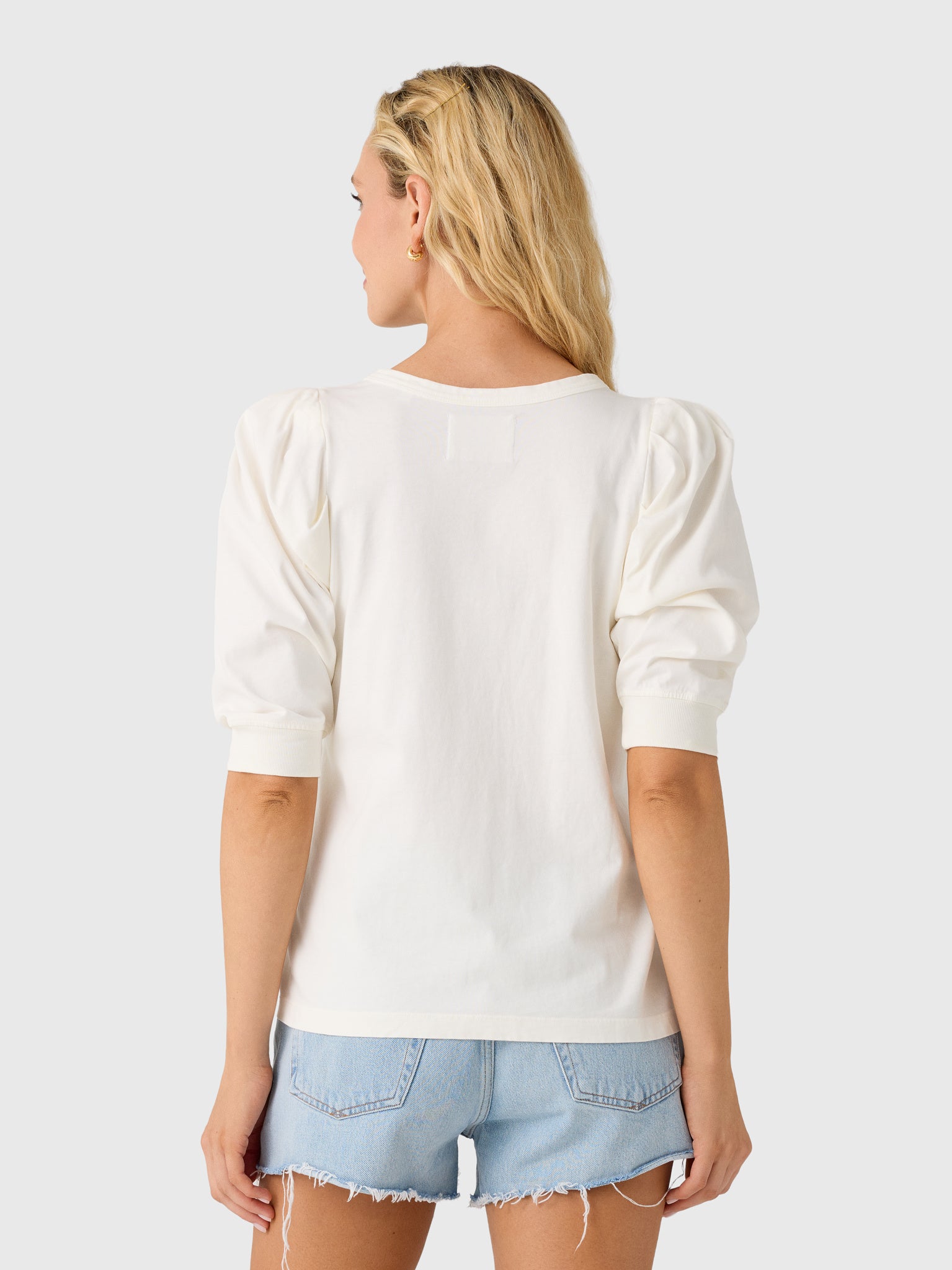 Citizens Of Humanity Women's Pia Pleated Sleeve Tee - Saint Bernard