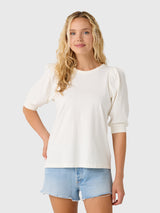 Citizens Of Humanity Women's Pia Pleated Sleeve Tee - Saint Bernard