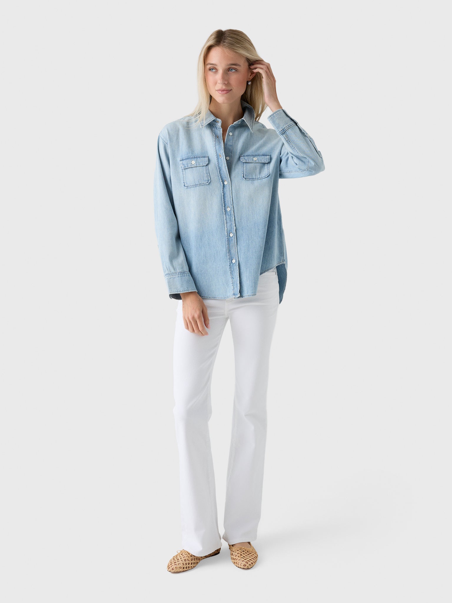 Citizens Of Humanity Women's Baby Pocket Jude Shirt - Saint Bernard