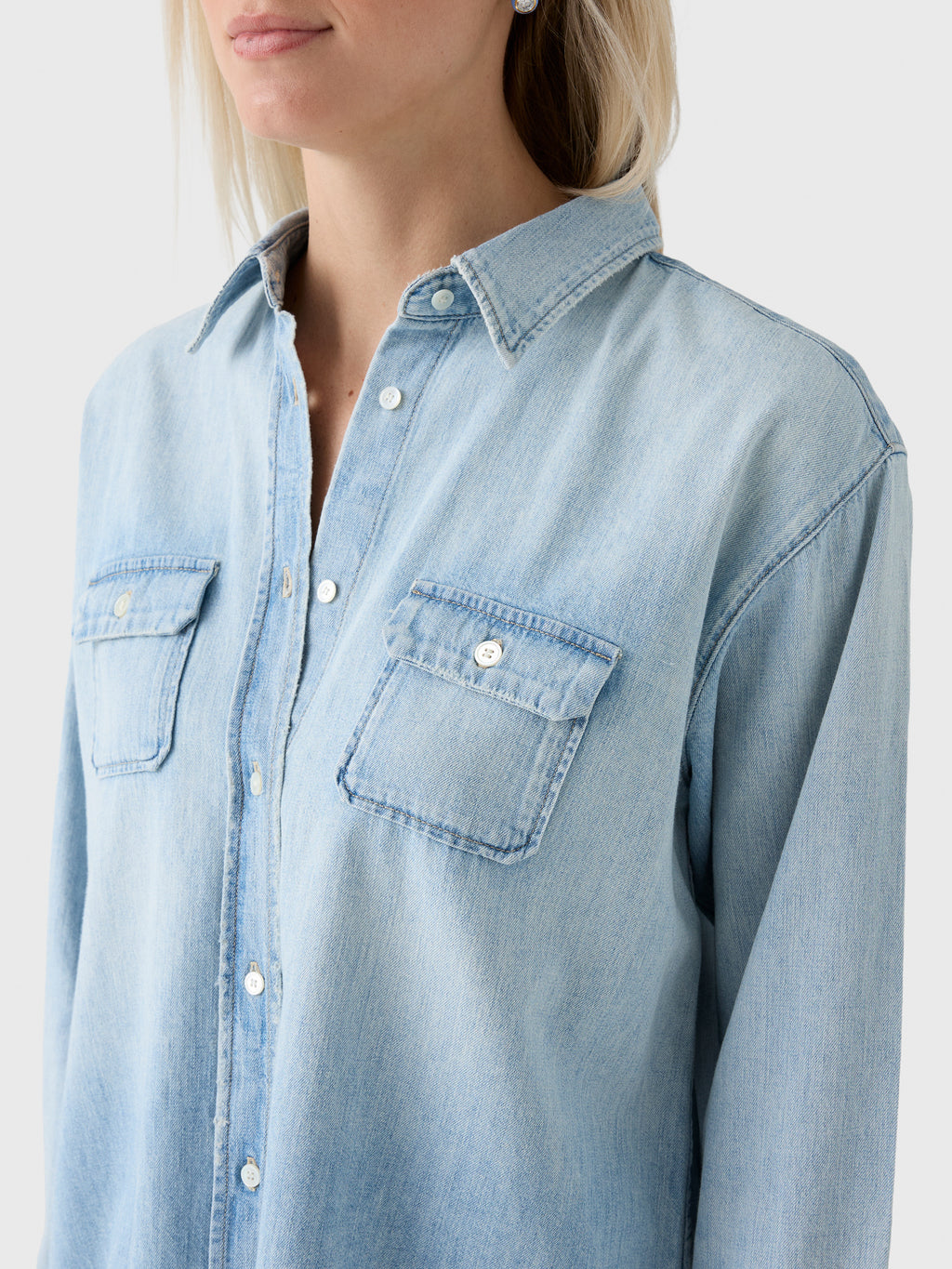 Citizens Of Humanity Women's Baby Pocket Jude Shirt - Saint Bernard