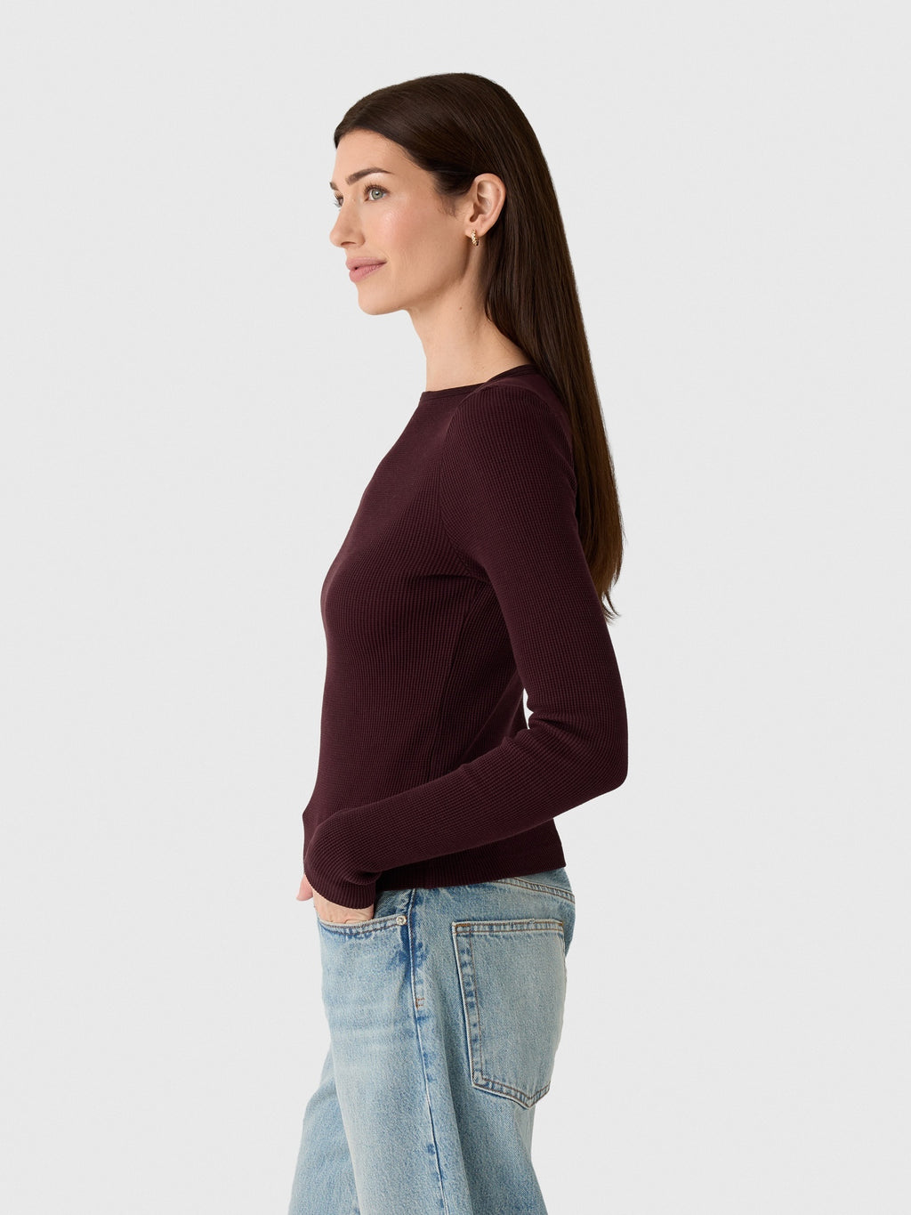 Citizens Of Humanity Women's Long Sleeve Baby Waffle Tee