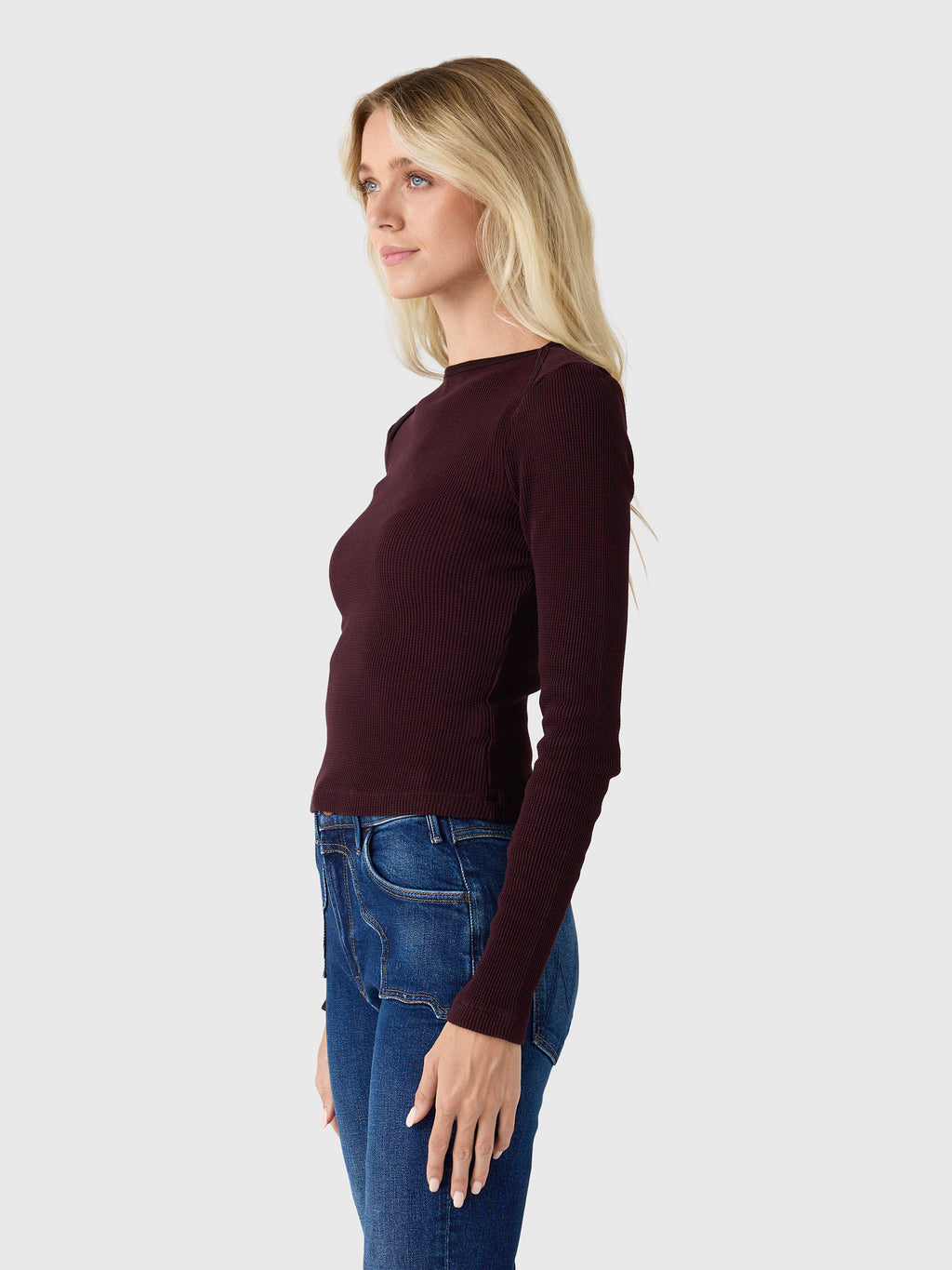 Citizens Of Humanity Women's Long Sleeve Baby Waffle Tee - Saint Bernard