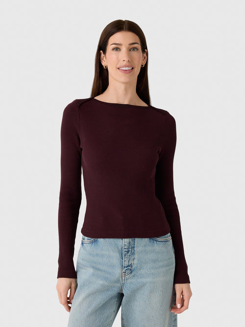 Citizens Of Humanity Women's Long Sleeve Baby Waffle Tee