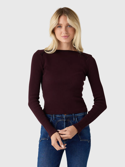 Citizens Of Humanity Women's Long Sleeve Baby Waffle Tee - Saint Bernard