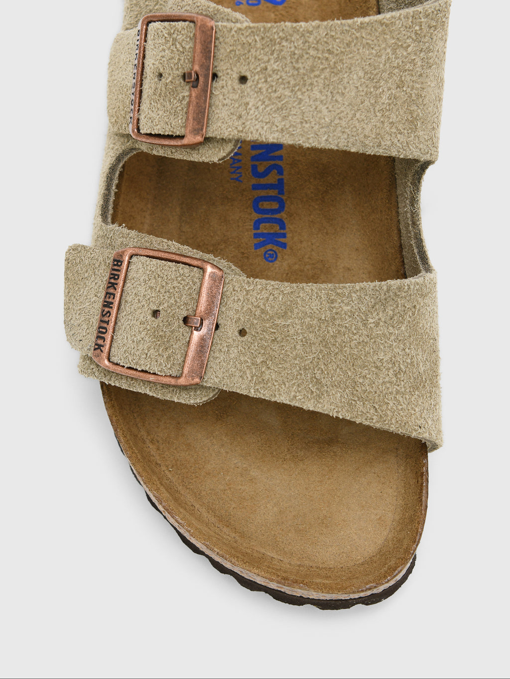 Birkenstock Women's Arizona Soft Footbed Taupe Suede - Saint Bernard