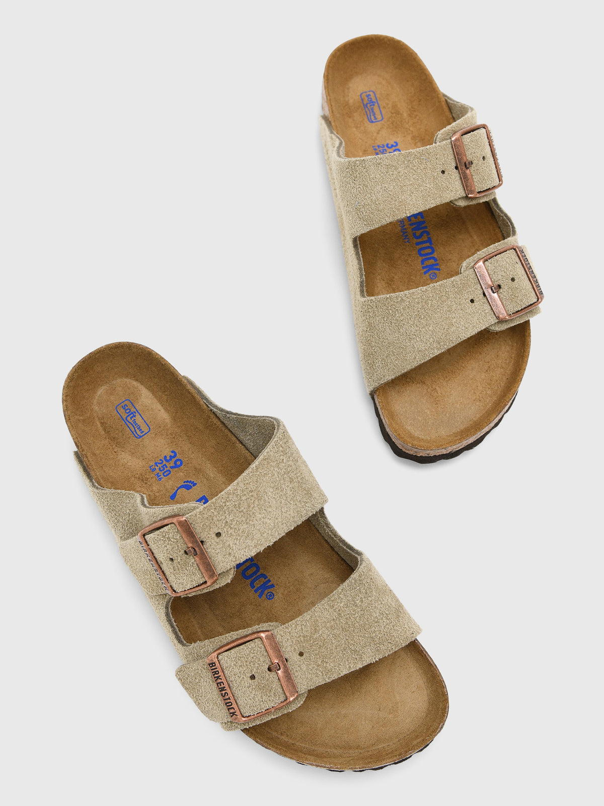Birkenstock Women's Arizona Soft Footbed Taupe Suede - Saint Bernard
