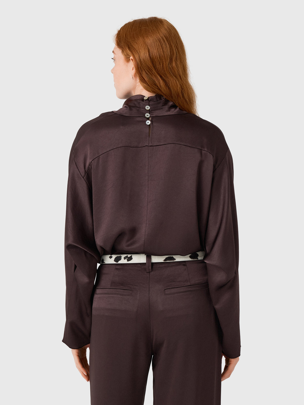 Citizens Of Humanity Women's Ilaria Draped Japanese Hammered Satin Top - Saint Bernard