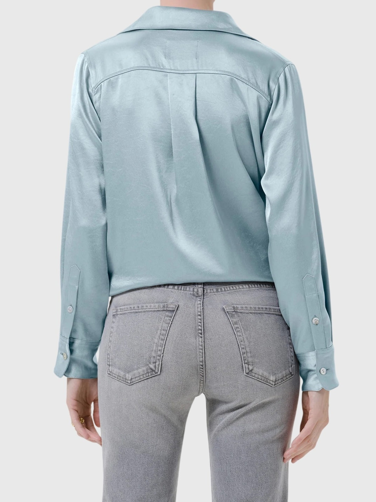 Citizens Of Humanity Women's Tullah Japanese Hammered Satin Shirt - Saint Bernard