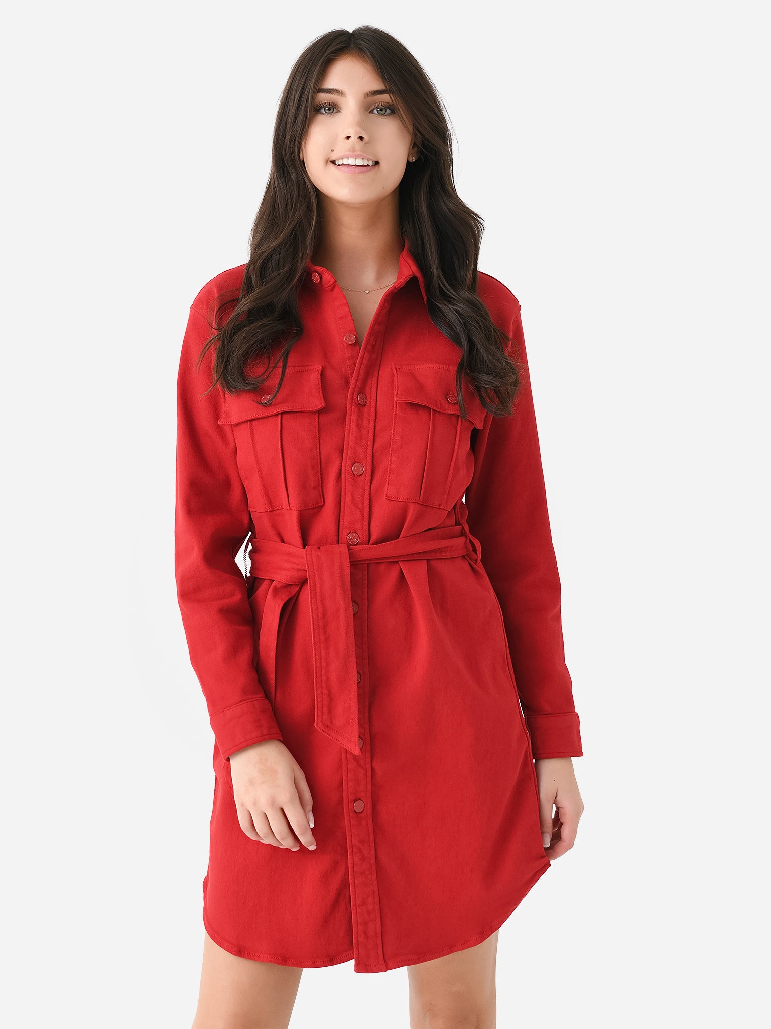 Mother Women's The Cadet Mini Shirtdress - Saint Bernard