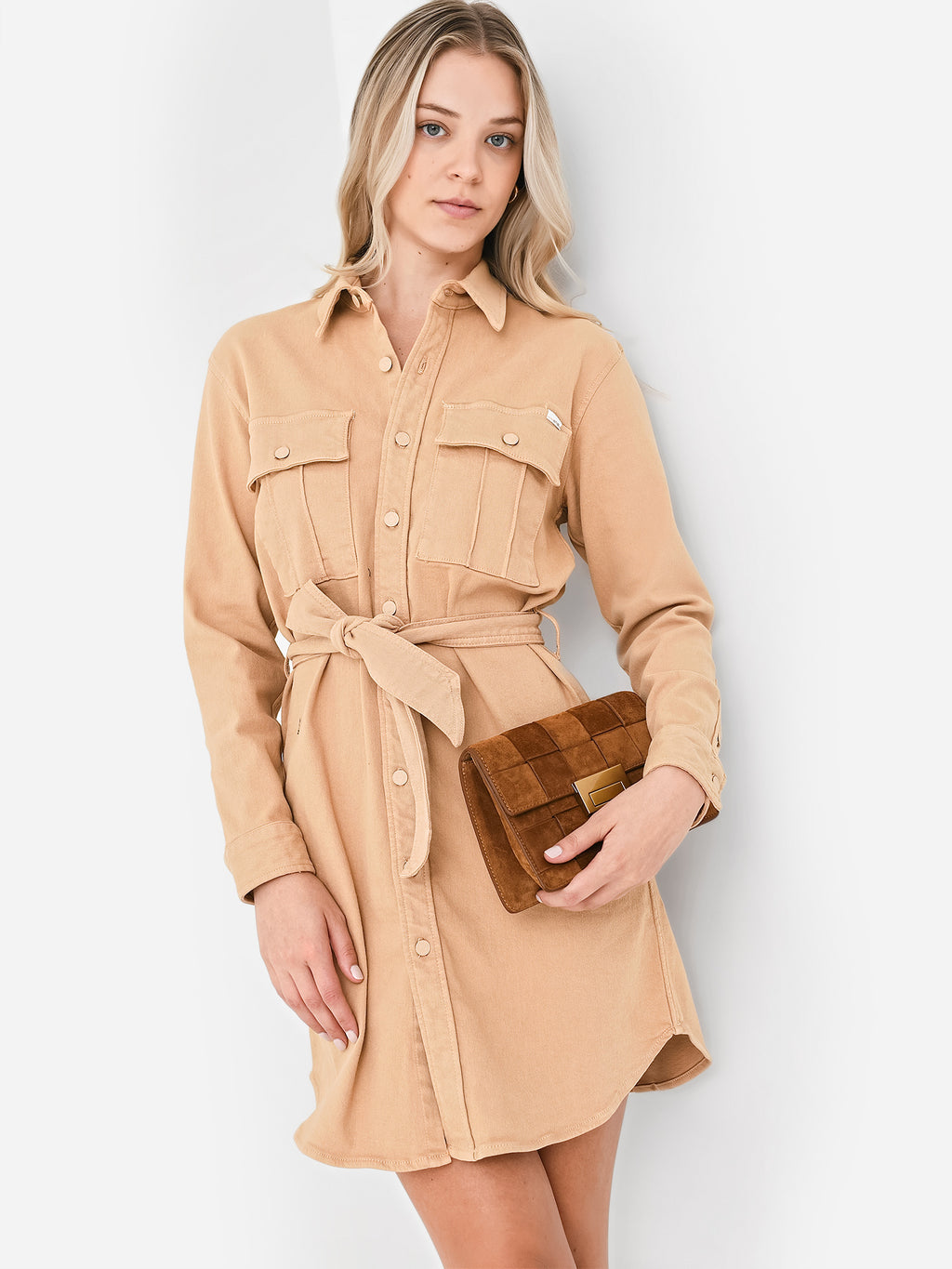 Mother Women's The Cadet Mini Shirtdress - Saint Bernard