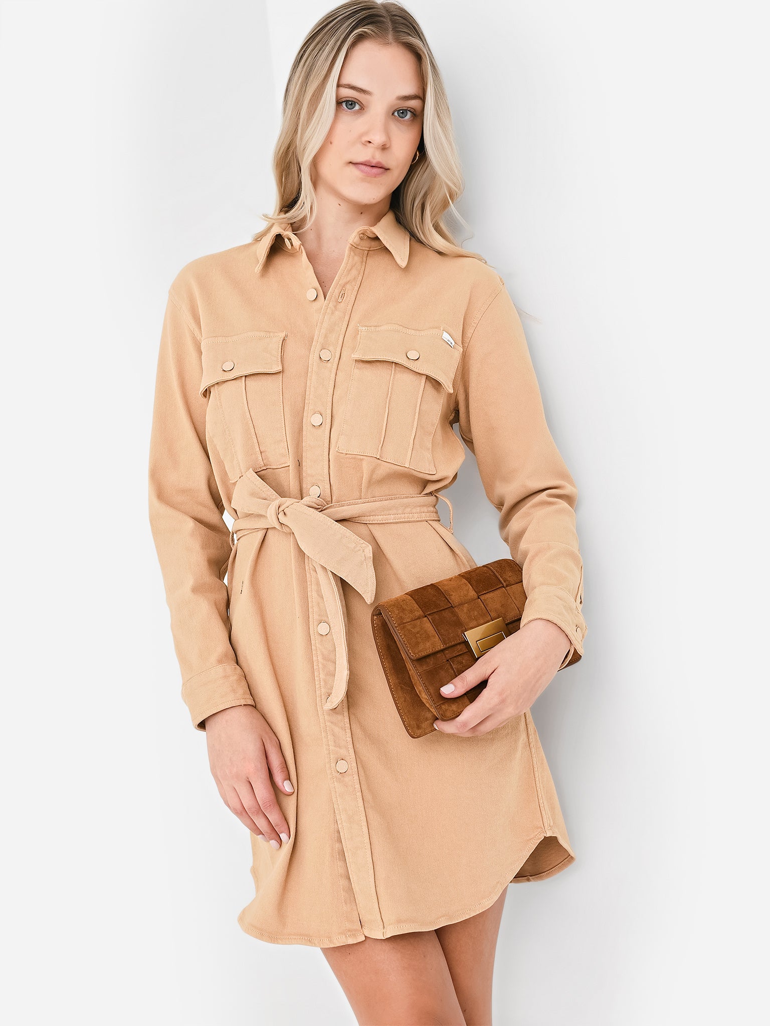 Mother Women's The Cadet Mini Shirtdress - Saint Bernard