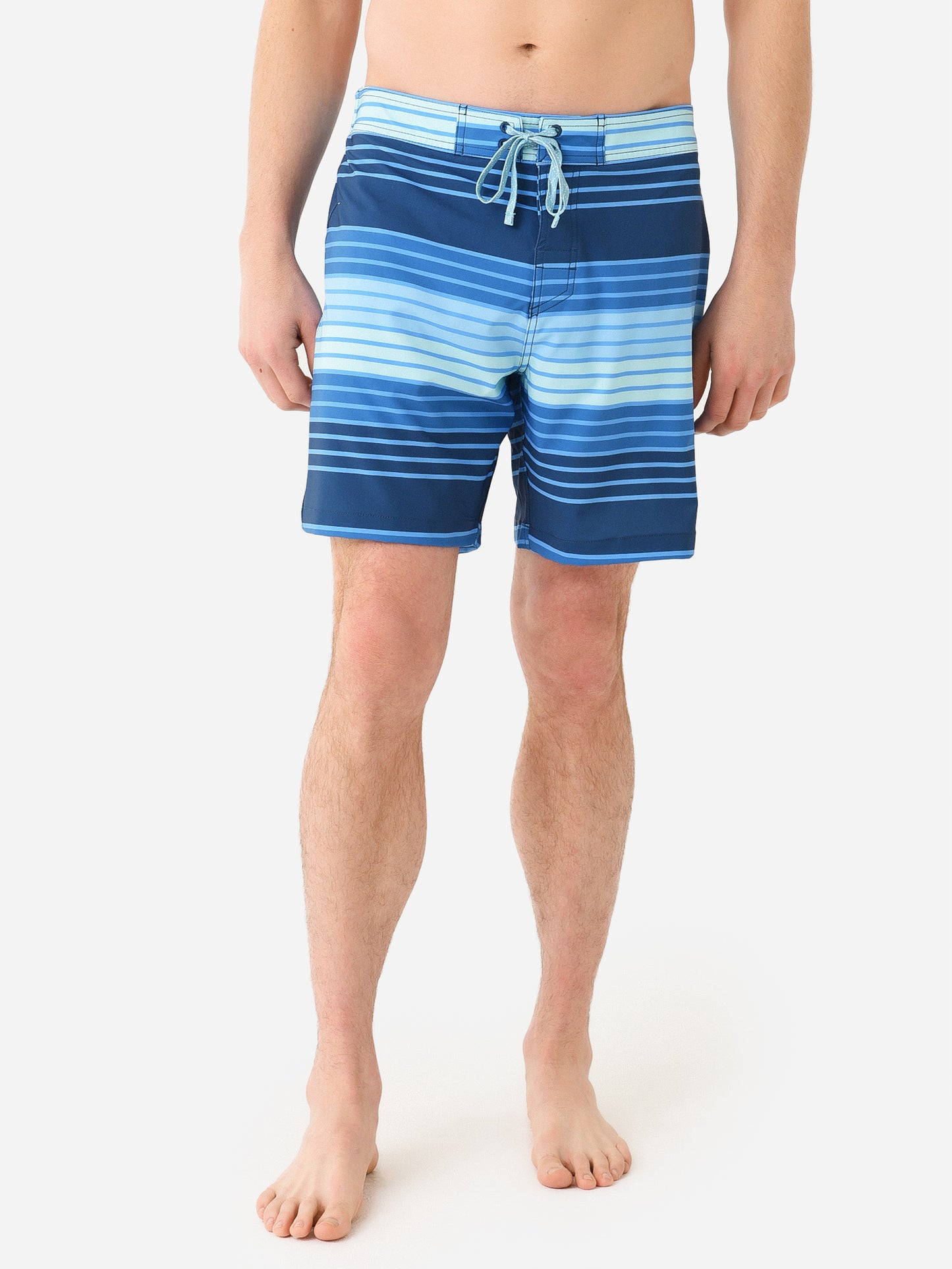 Southern Tide Men's Wateree Stripe Printed Swim Trunk - Saint Bernard