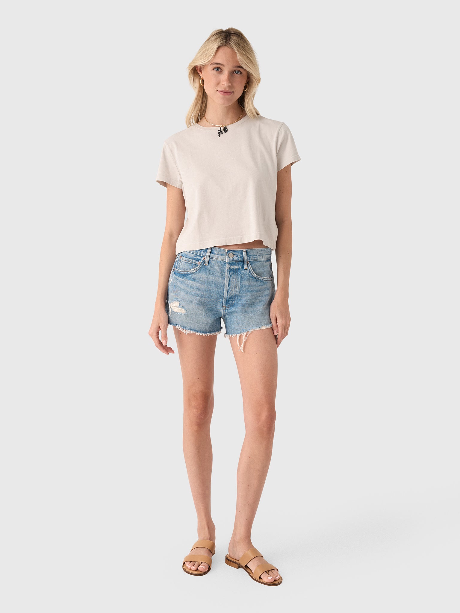 Agolde Women's Parker Vintage Cut Off Short - Saint Bernard