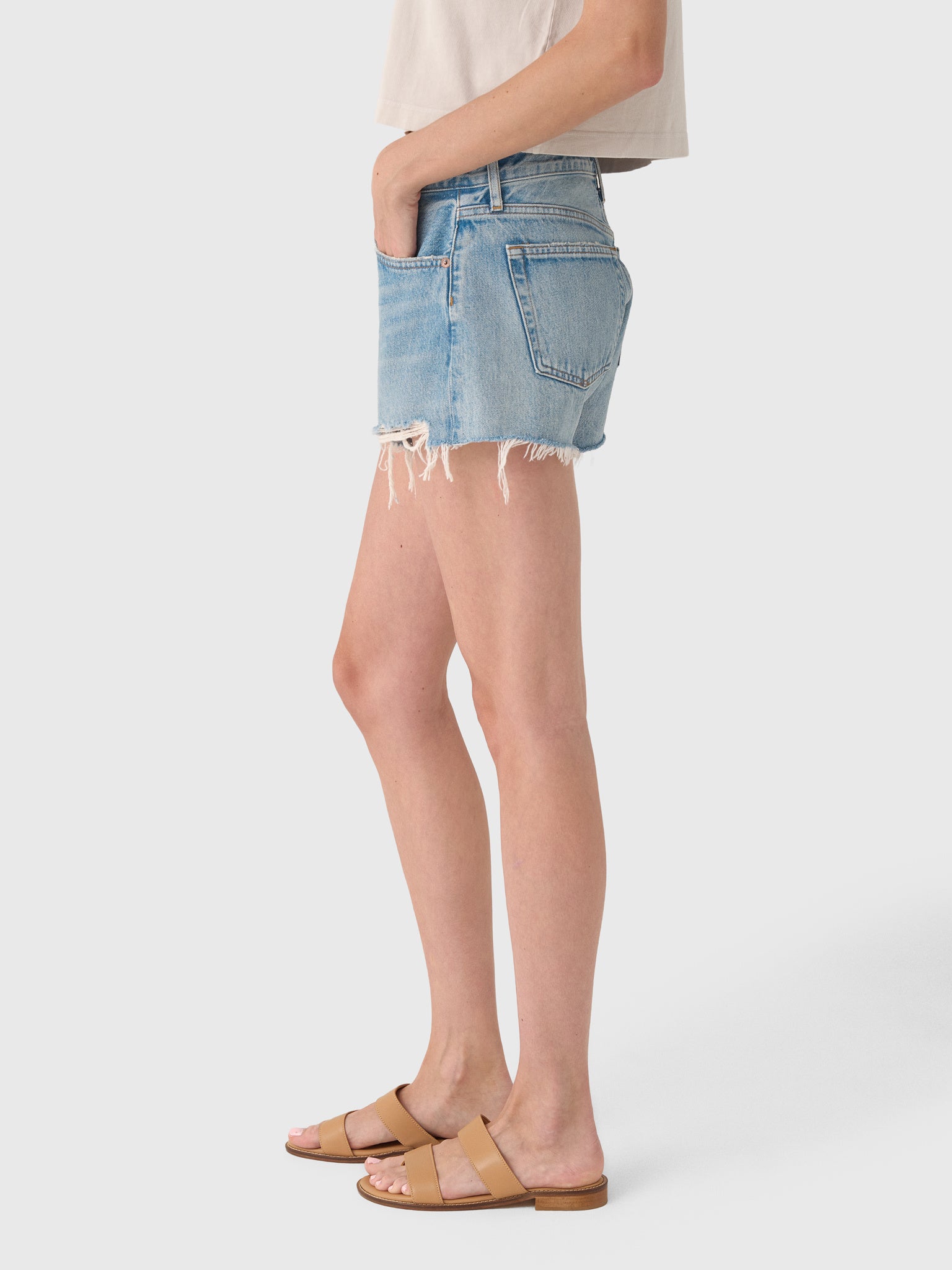 Agolde Women's Parker Vintage Cut Off Short - Saint Bernard
