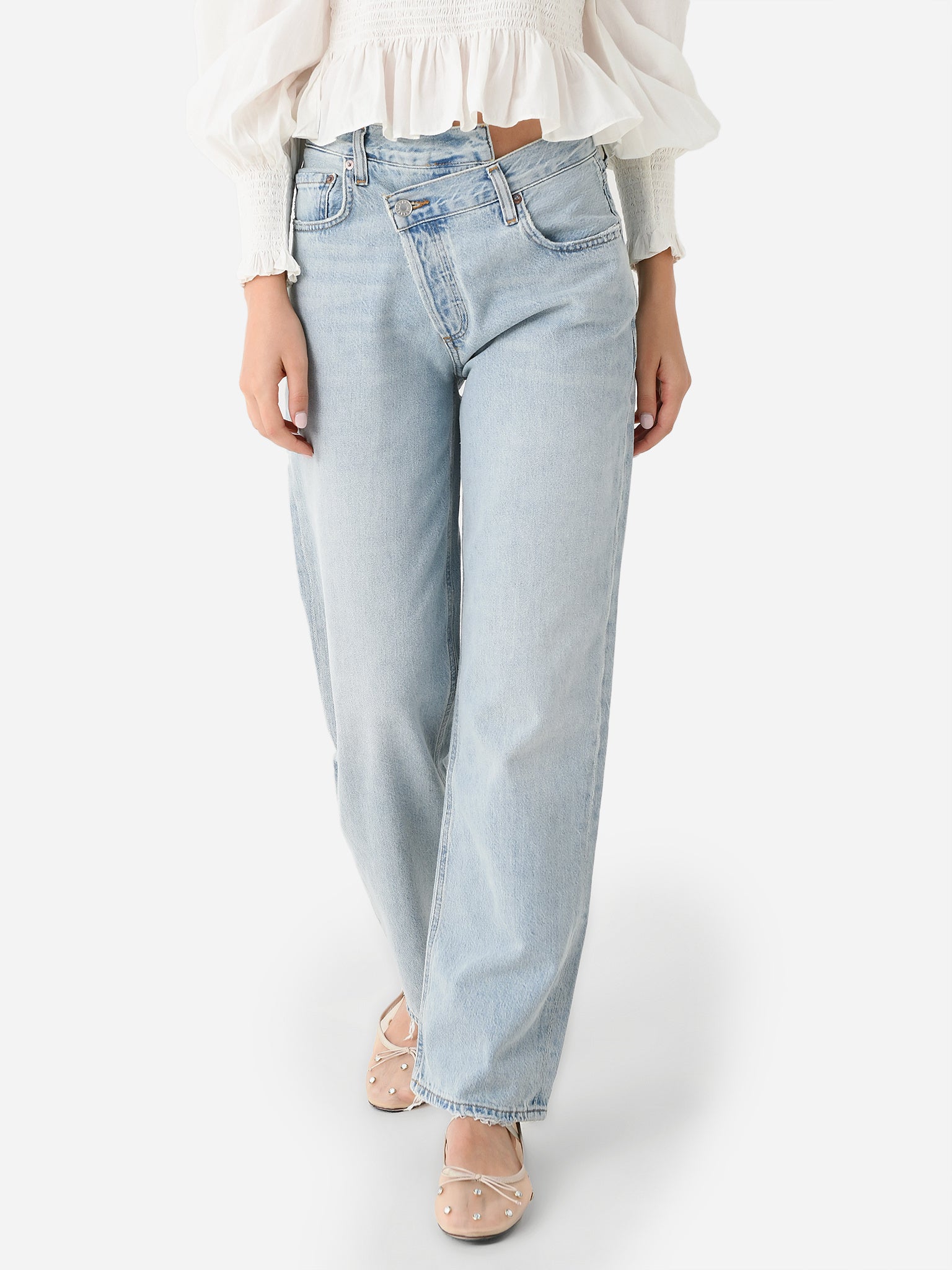 Agolde Women's Criss Cross Upsized Jean - Saint Bernard