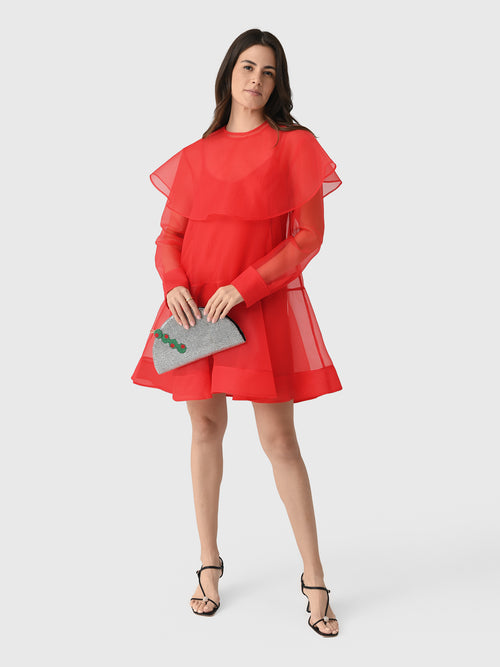 GANNI Women's Organza Circle Collar Dress