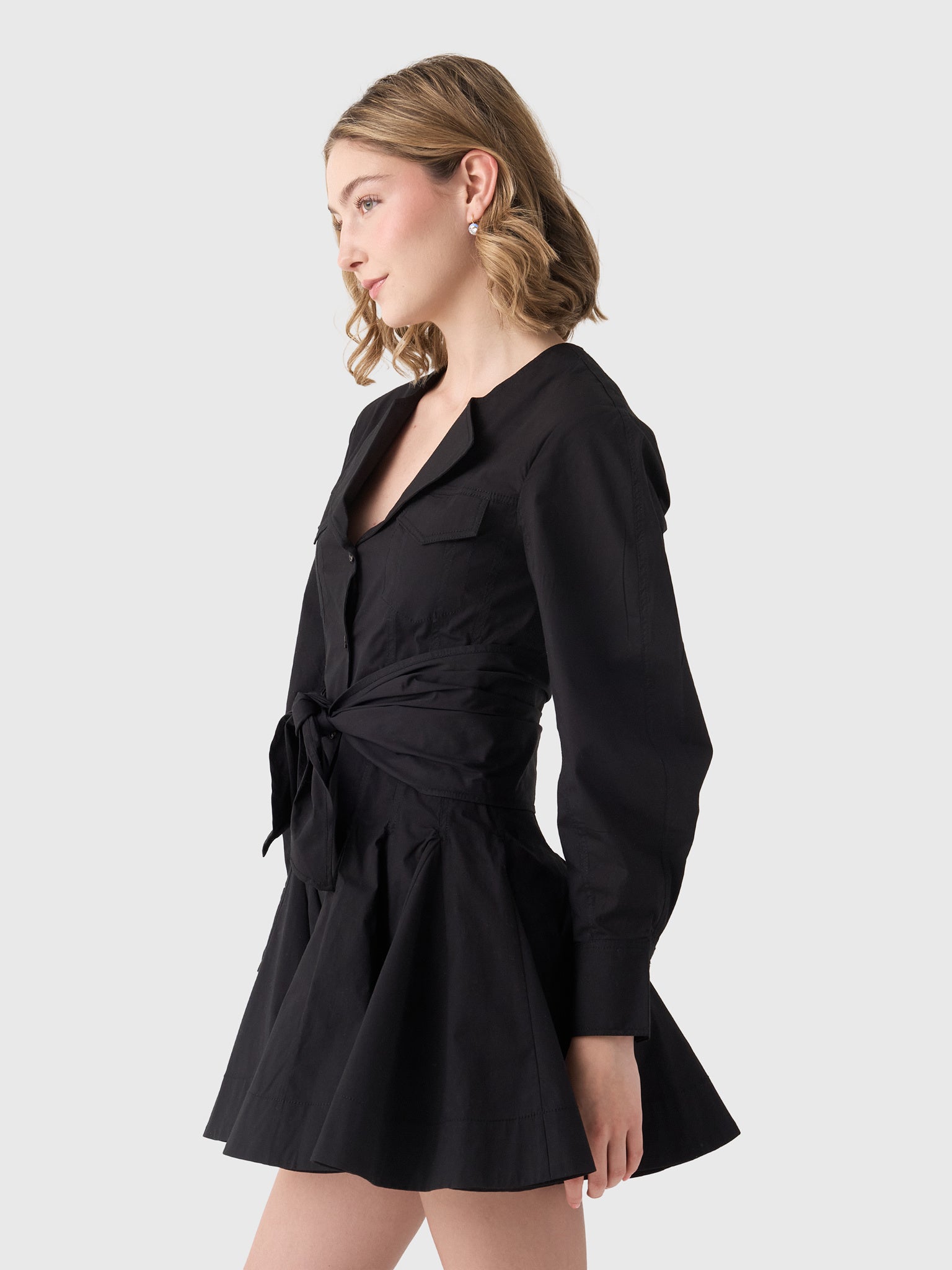 GANNI Women's Stretch Cotton Shirt Dress – Saint Bernard